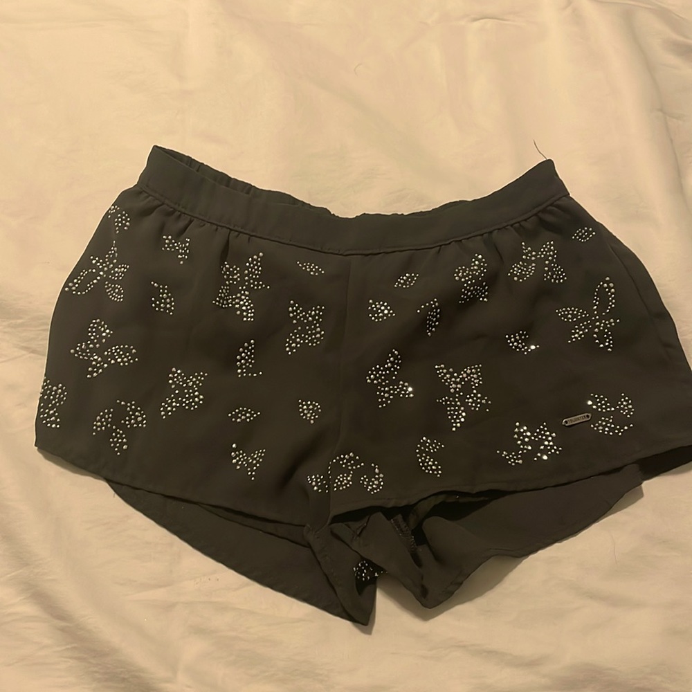 Hollister - Gray Jeweled Patterned Shorts - XS